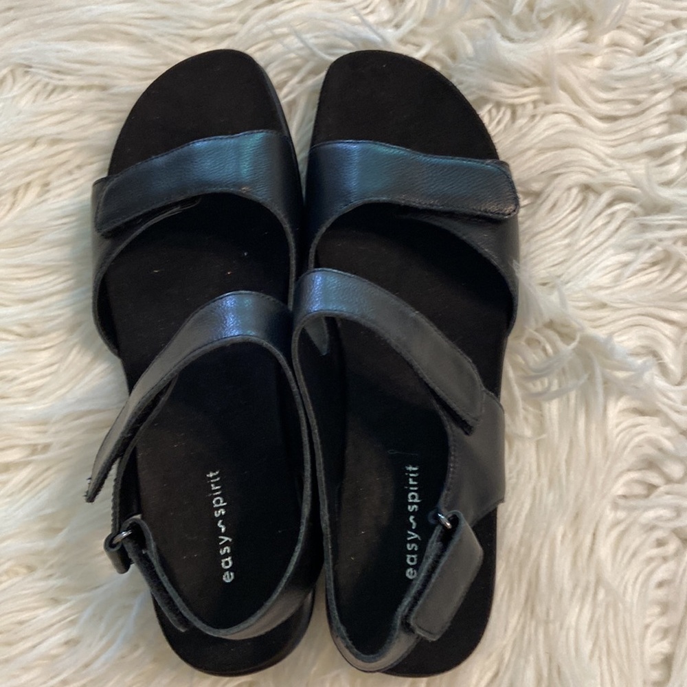 Easy Spirit Black Sandals Comfortable and Stylish leather upper size 9.5 BNWOT - Picture 3 of 12